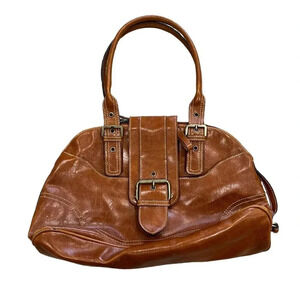 Emilie M Brown Leather Shoulder Bag